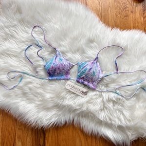 Multi-Color Crinkle Bikini Top by Summer Haus